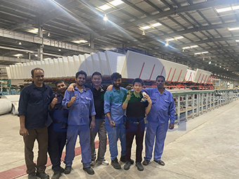 巖棉封邊保溫板流水線